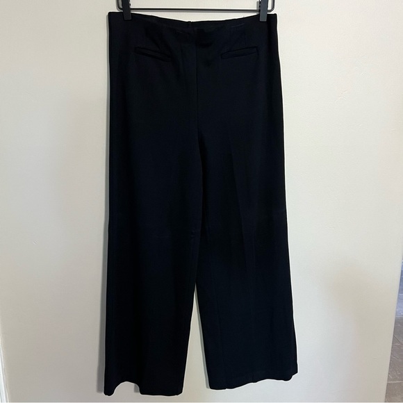 J Jill Ponte Knit Black Pull On Wide Leg Pants size Medium - Picture 1 of 7